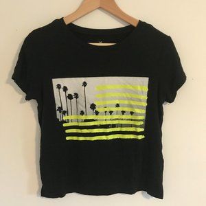 Soft & Sexy Black Graphic Tee American Eagle
